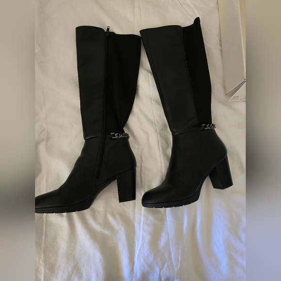 Boots, Anne Klein Women’s Black Heeled Boots - Picture 2 of 8